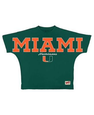 Women's Green Miami Hurricanes Flannigan Oversized T-Shirt