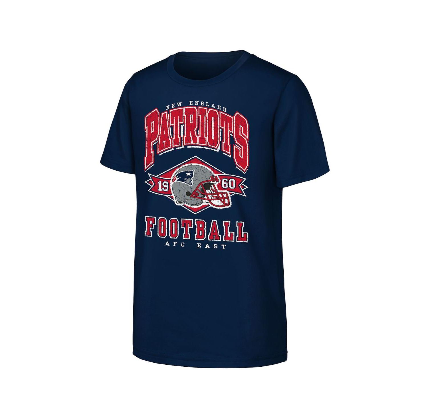 Big Boys and Girls Navy New England Patriots Kick Off T-Shirt
