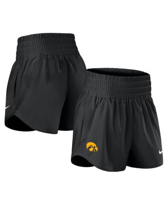 Women's Black Iowa Hawkeyes Performance One Dri-FIT High-Rise Shorts