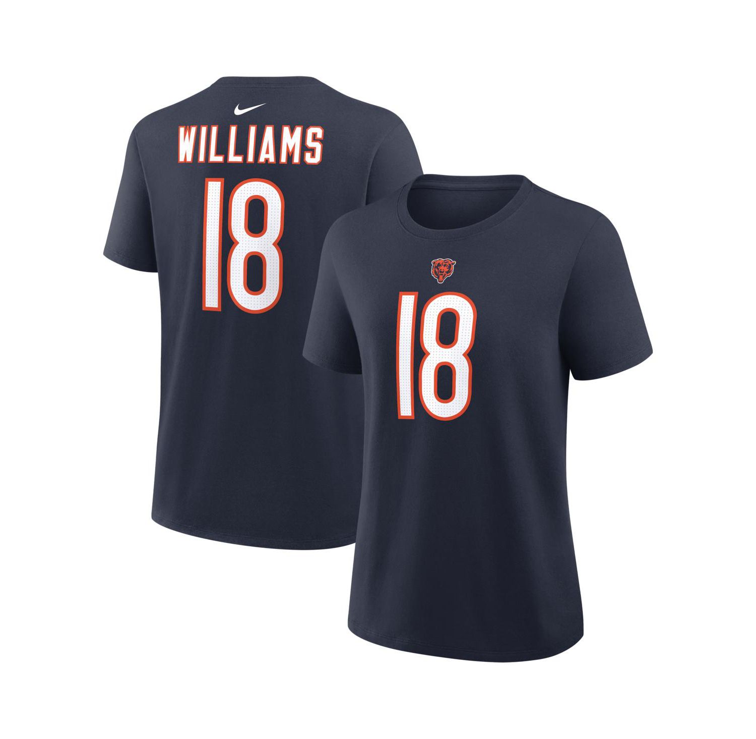 Women's Caleb Williams Navy Chicago Bears Player Name & Number T-Shirt