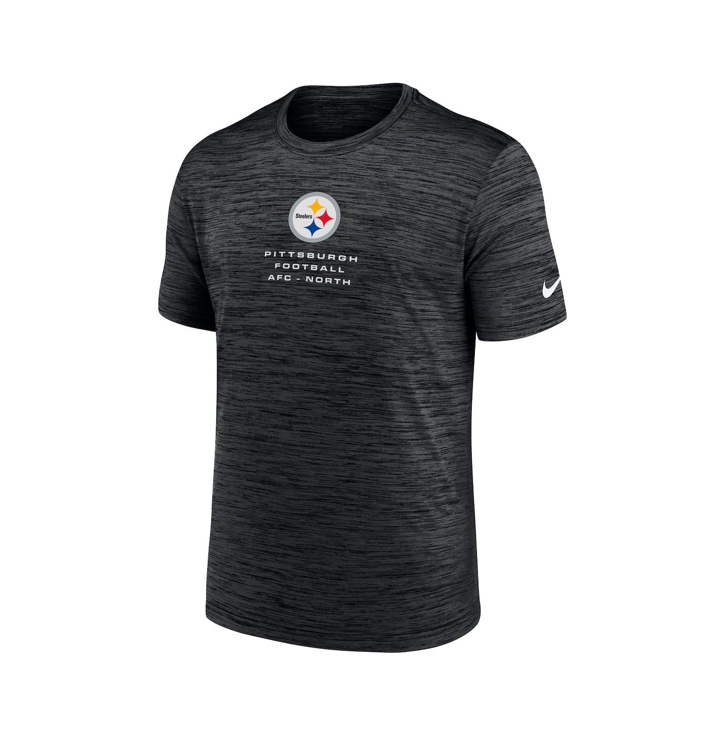 Мужская футболка Nike Black Pittsburgh Steelers Velocity Ball Carrier Dri-FIT — фото 2