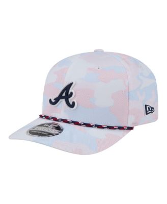 Men's White Atlanta Braves Camo Rope 9SEVENTY Adjustable Hat