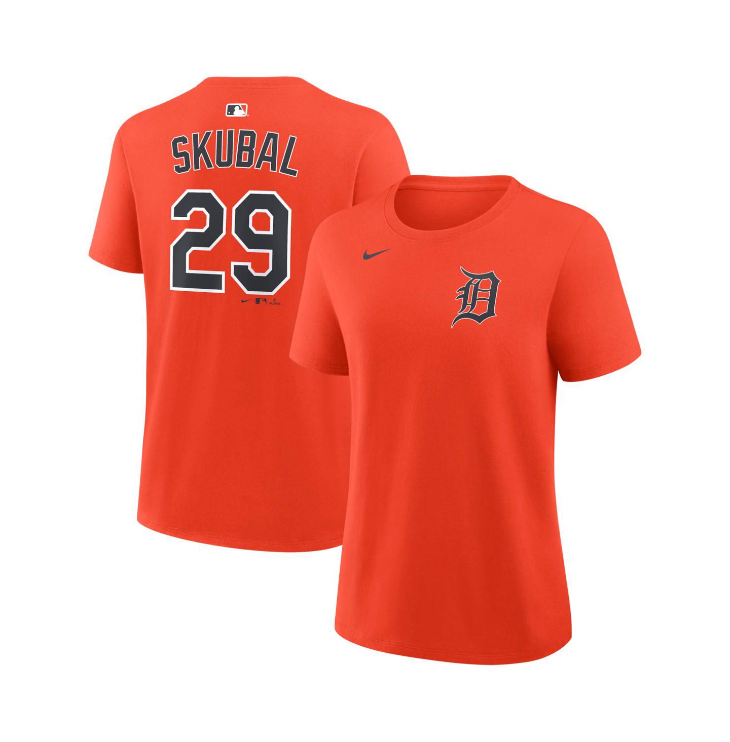 Женская футболка Nike Tarik Skubal Orange Detroit Tigers Name & Number — фото 1