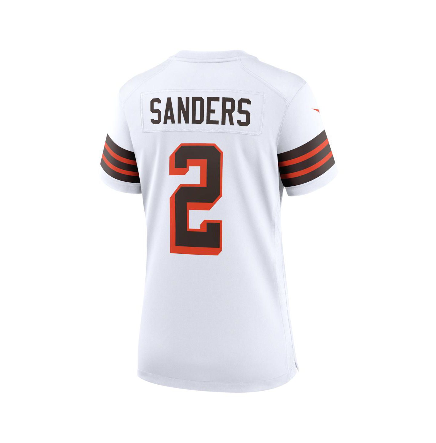 Женский топ Nike Shedeur Sanders White Cleveland Browns Alternate Game Jersey — фото 3
