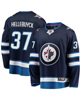 Men's Connor Hellebuyck Navy Winnipeg Jets Breakaway Replica Jersey