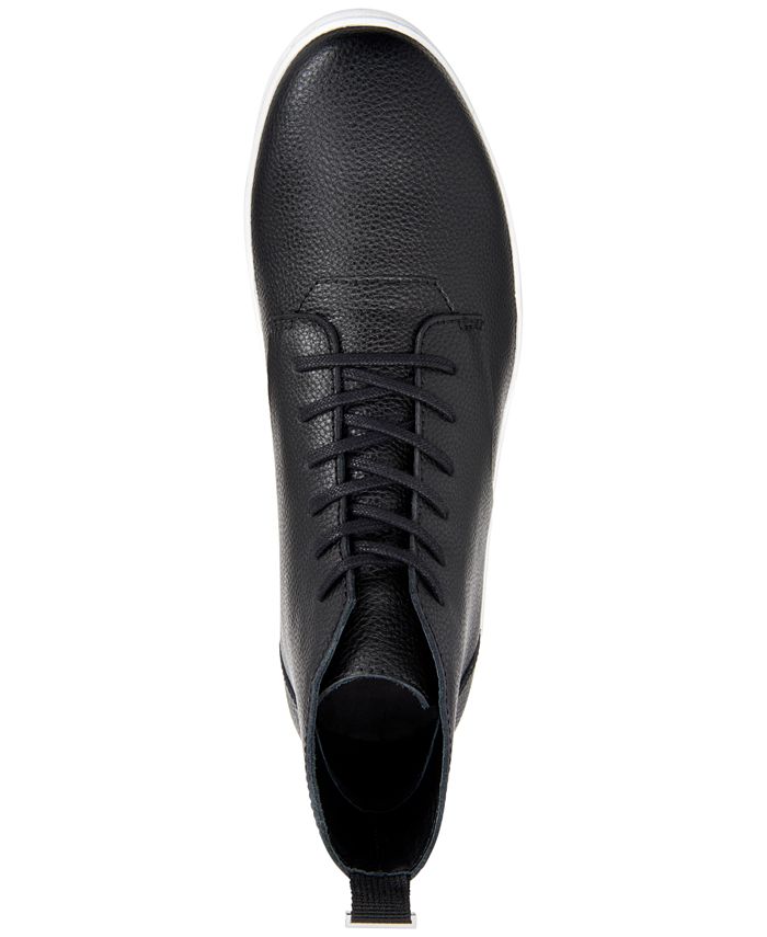 Calvin Klein Men's Natel Fashion Athletic Tumbled Leather High-Top ...