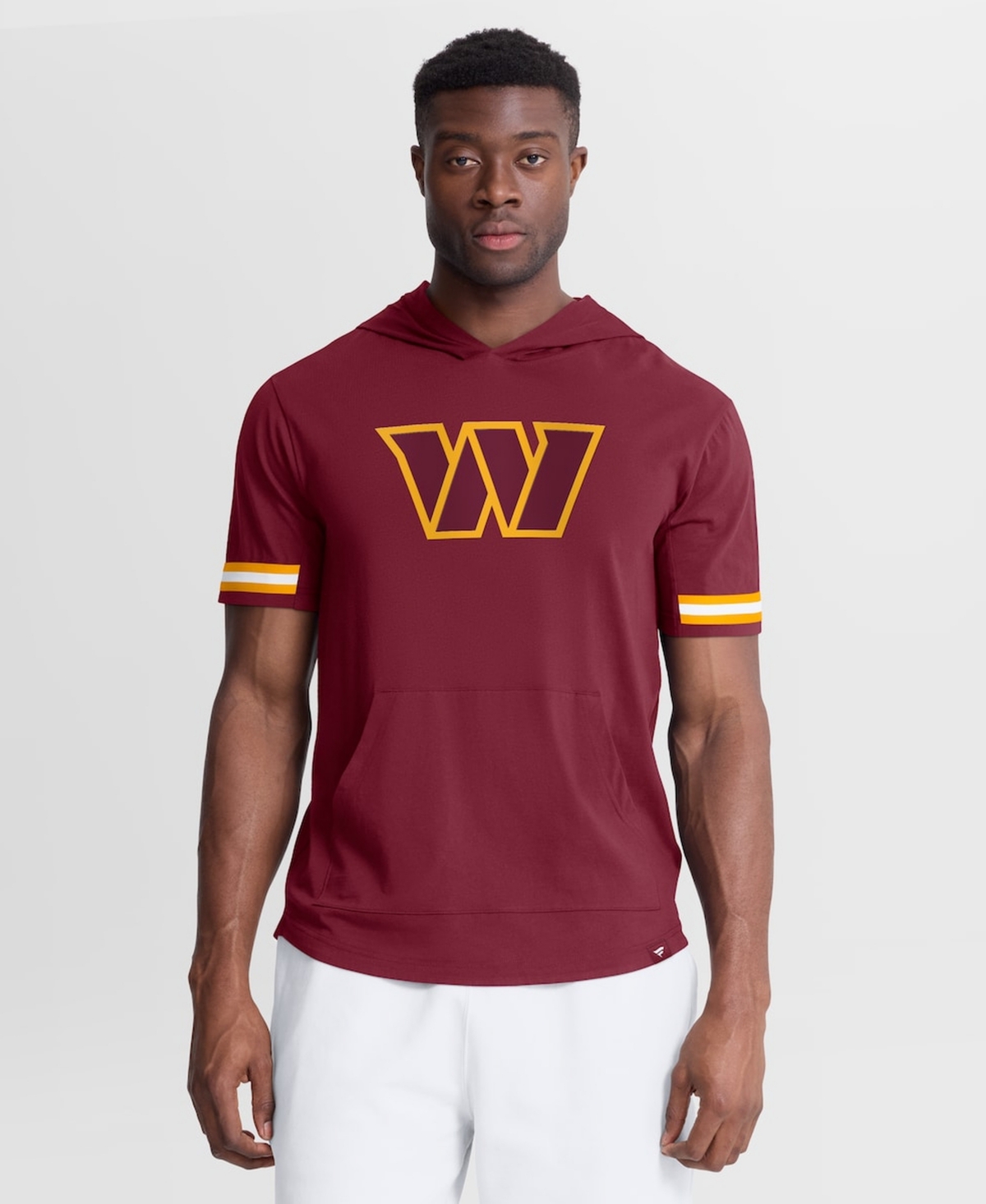 Fanatics Men's Burgundy Washington Commanders Optimal Play Short Sleeve Hooded T-Shirt - Burgundy, Yellow