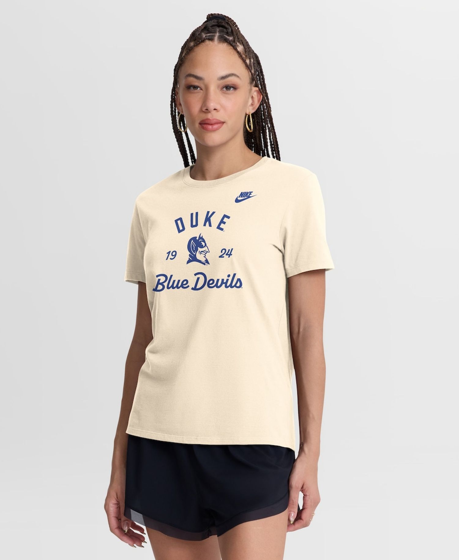 Women's Natural Duke Blue Devils Legacy Team Name T-Shirt