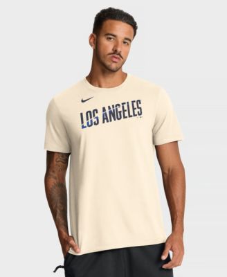 Men's Cream Los Angeles Dodgers City Connect Wordmark T-Shirt