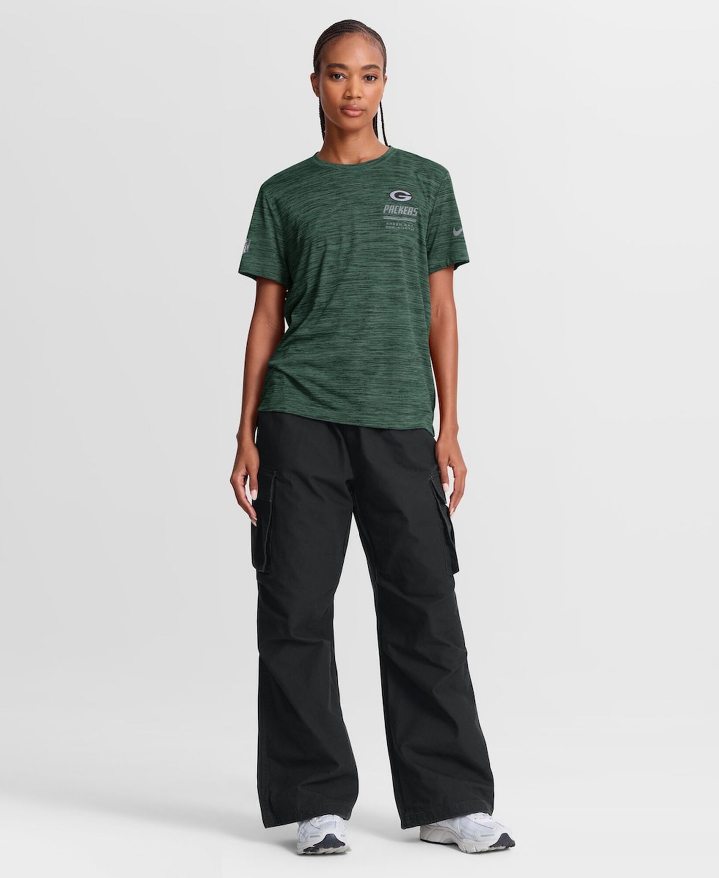 Женская футболка Nike Green Green Bay Packers Sideline Velocity Dri-FIT — фото 5