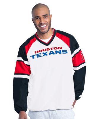Men's White Houston Texans Infield Play Raglan Pullover Jacket