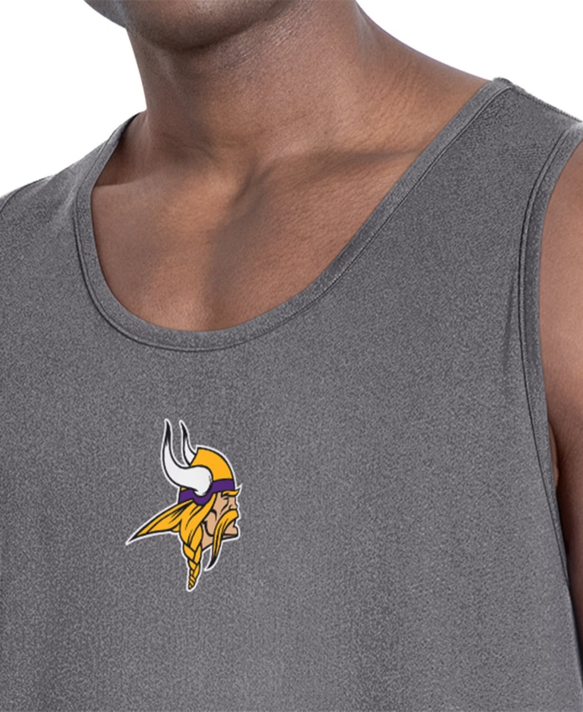Msx by Michael Strahan Men's Charcoal Minnesota Vikings Energy Tank Top