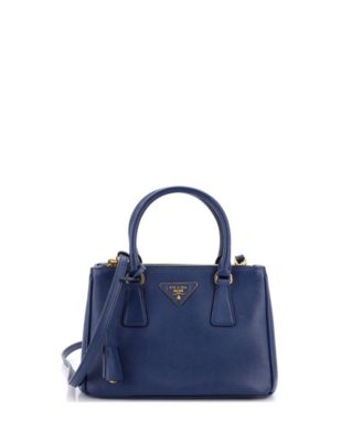 Small Galleria Double Zip Tote Saffiano Leather