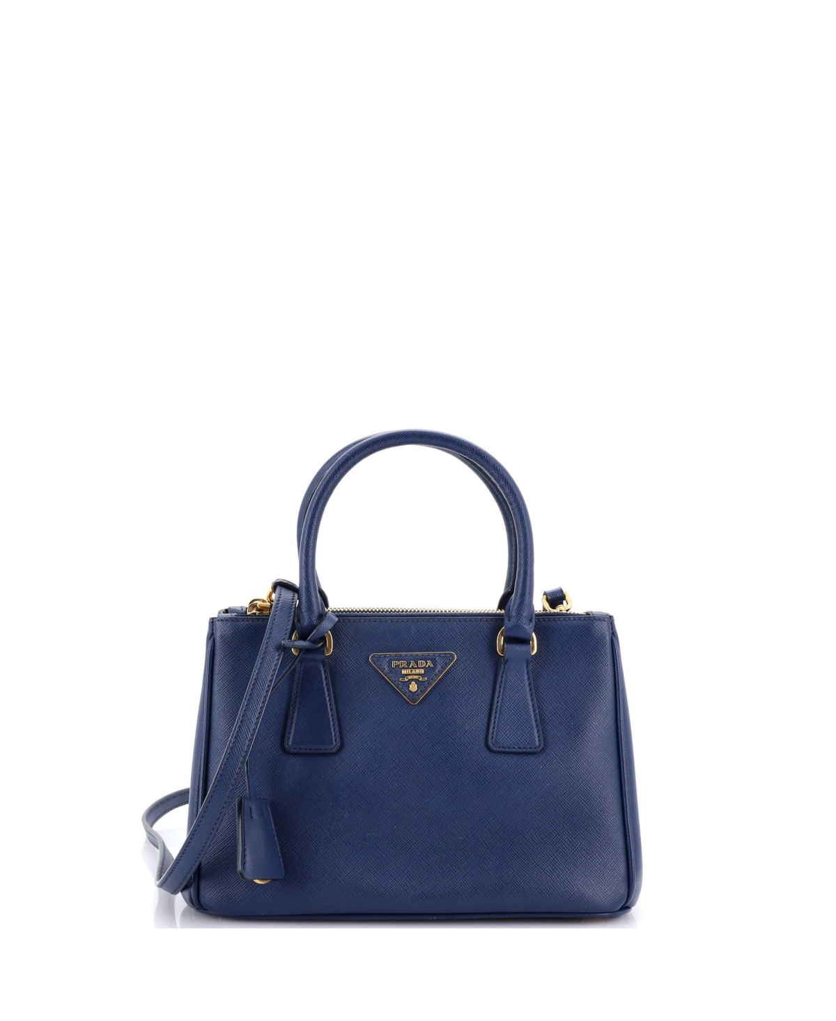 Pre-Owned Prada Small Galleria Double Zip Tote Saffiano Leather