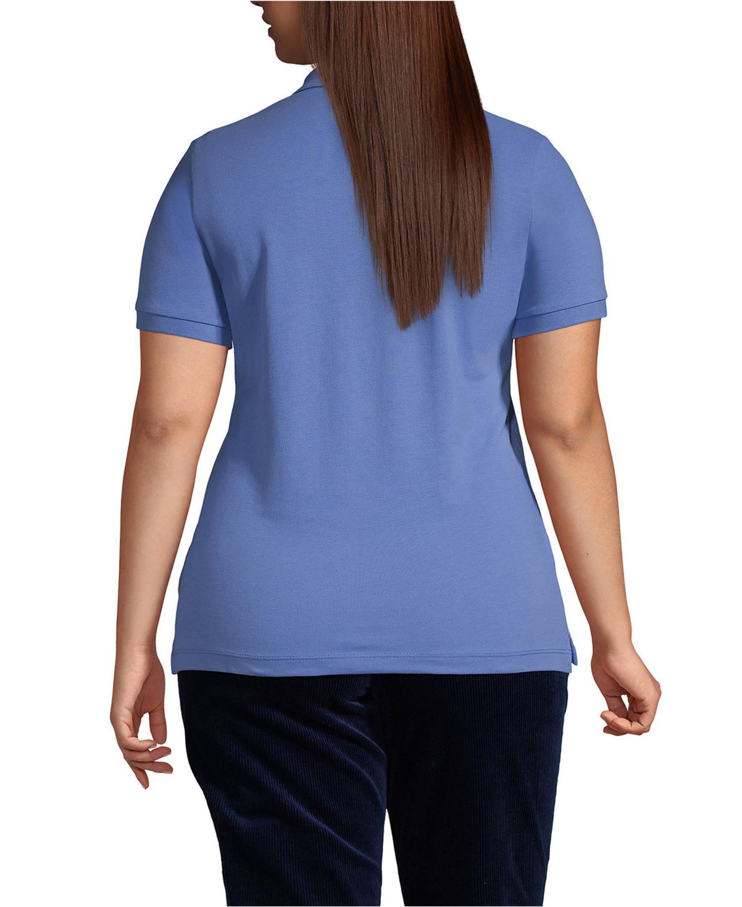 Women's Banded Short Sleeve Fem Fit Mesh Polo
