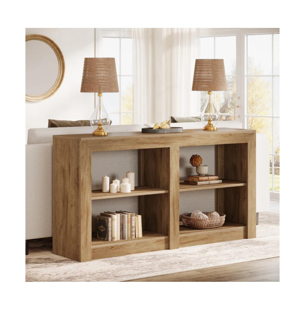 Slickblue Entryway Console Table 3-Tier Storage Design for Living Room and Hallway Use