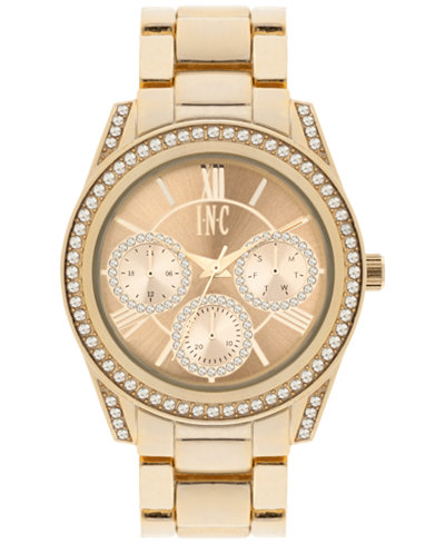 INC International Concepts Women's Gold-Tone Bracelet Watch 40mm IN001G, Only at Macy's