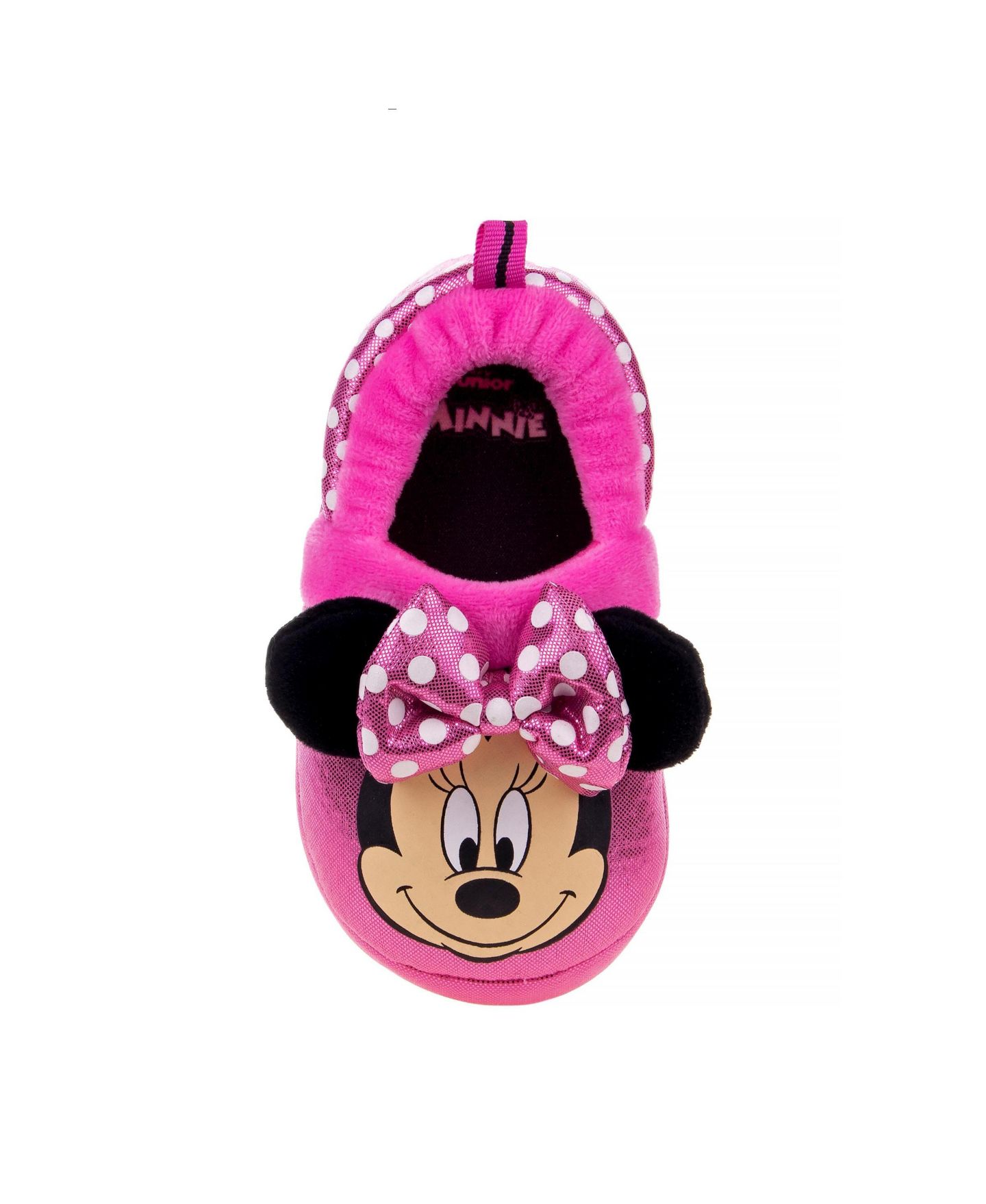 Тапочки Disney Minnie Mouse Dual Sizes Slippers Cozy Warm Soft Plush Indoor Wear Fun Character Design (Toddler Sizes 5-10/ Little Kids 11-12) для девочек — фото 5