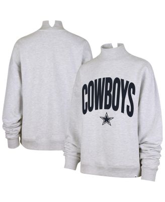 Women's Gray Dallas Cowboys Subtle Muse Mock Neck Sweatshirt