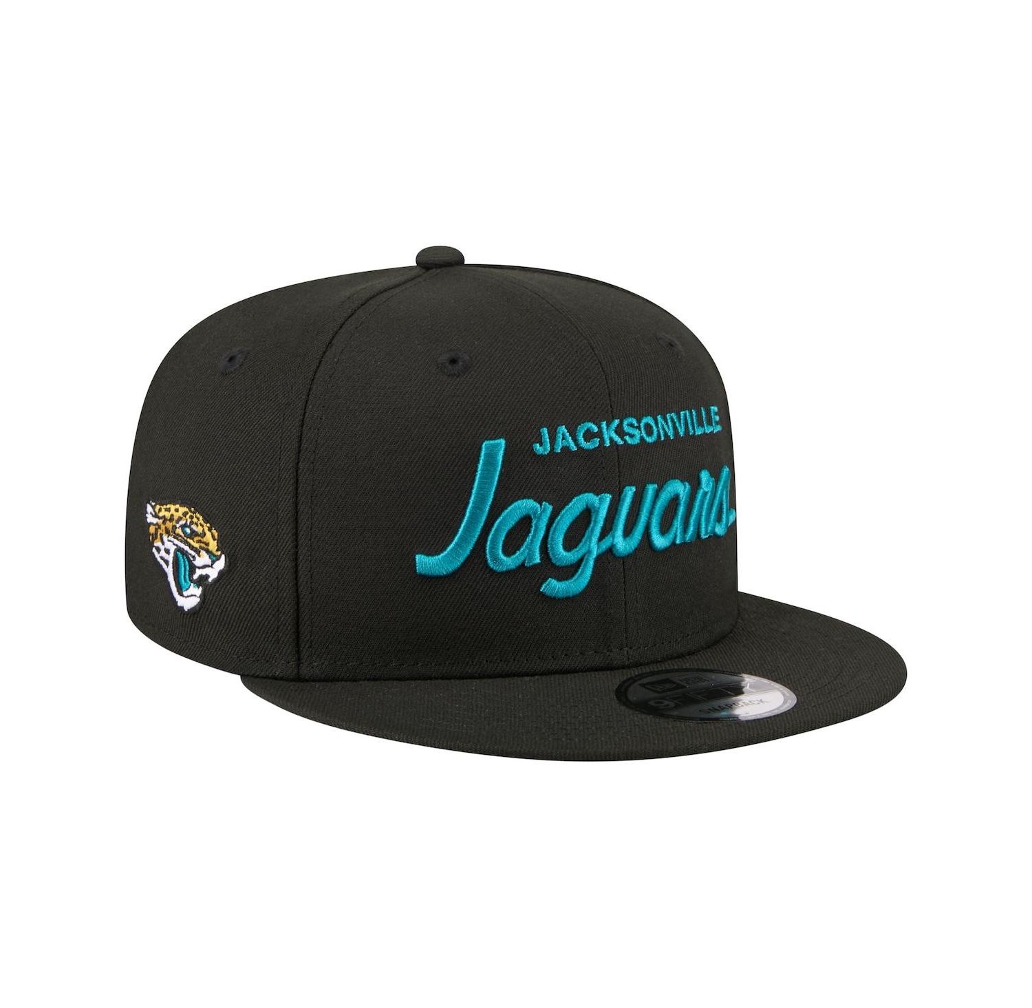 Men's Black Jacksonville Jaguars Core Team Script 9FIFTY Snapback Hat