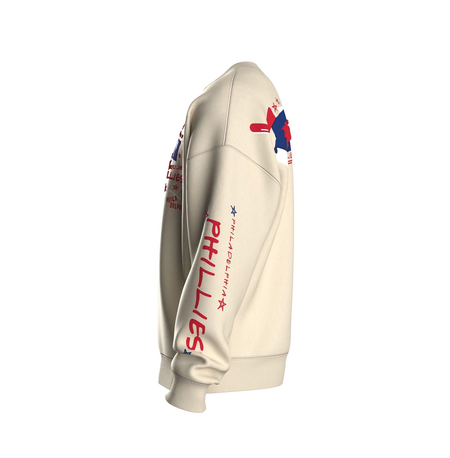 Женская толстовка Fanatics Beige Philadelphia Phillies Graffiti Fleece — фото 2