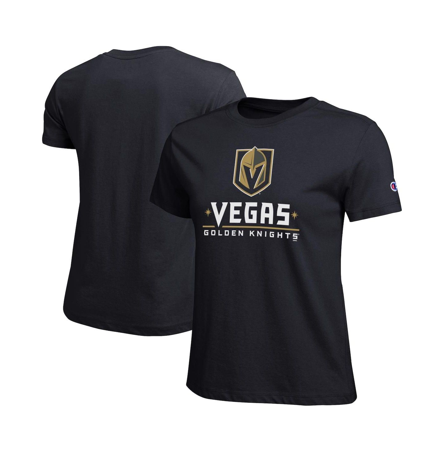 Женская футболка Champion Black Vegas Golden Knights Wordmark Lockup — фото 1