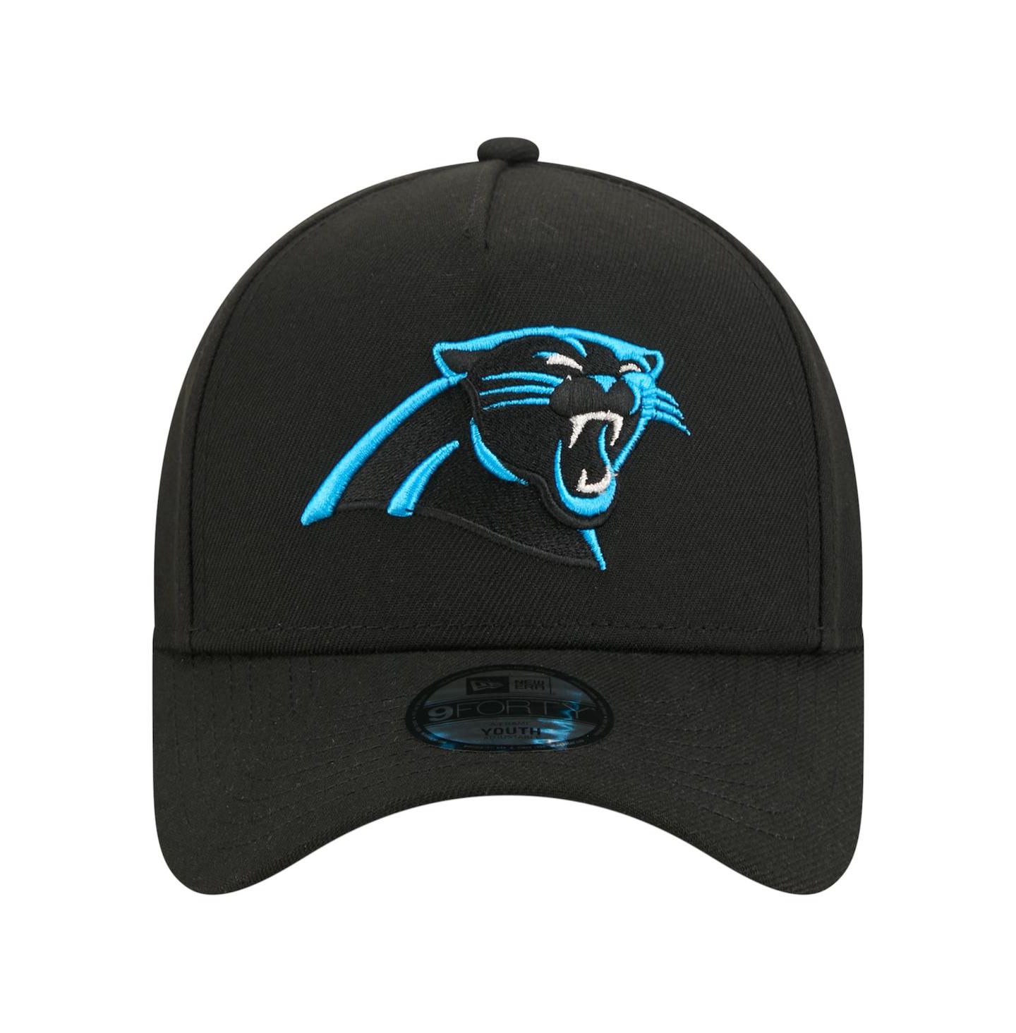 Детская бейсболка New Era Carolina Panthers 9FORTY A-Frame регулируемая, чёрная — фото 5