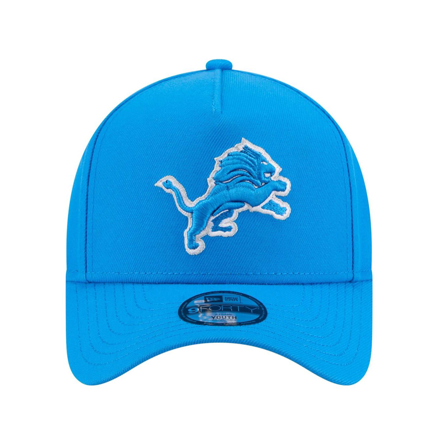 Детская кепка New Era Blue Detroit Lions 9FORTY A-Frame Adjustable Hat — фото 5
