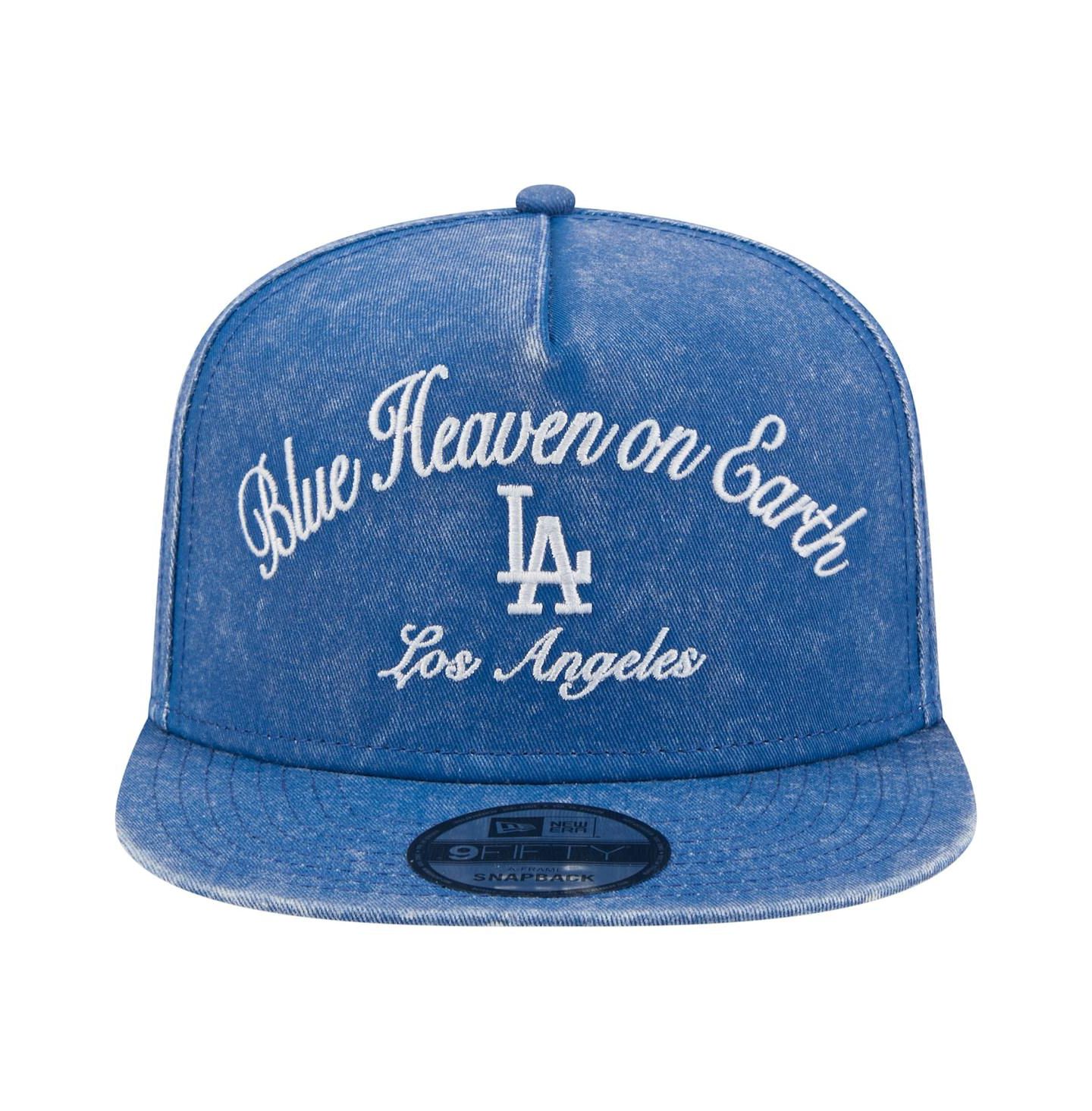 Мужская кепка New Era Royal Los Angeles Dodgers City Slogan A-Frame 9FIFTY Snapback Hat — фото 5