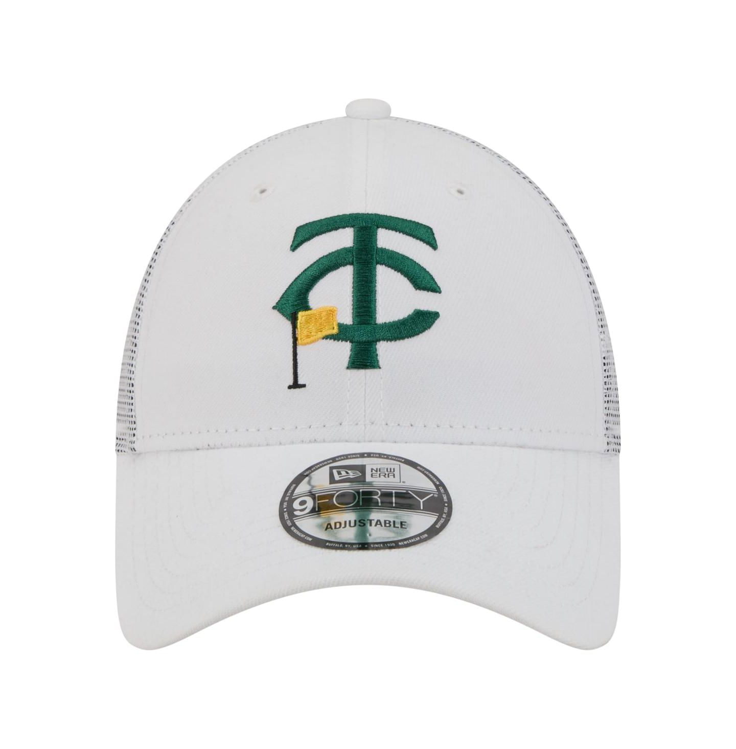 Мужская кепка New Era White Minnesota Twins Flag 9FORTY Trucker Adjustable Hat — фото 5