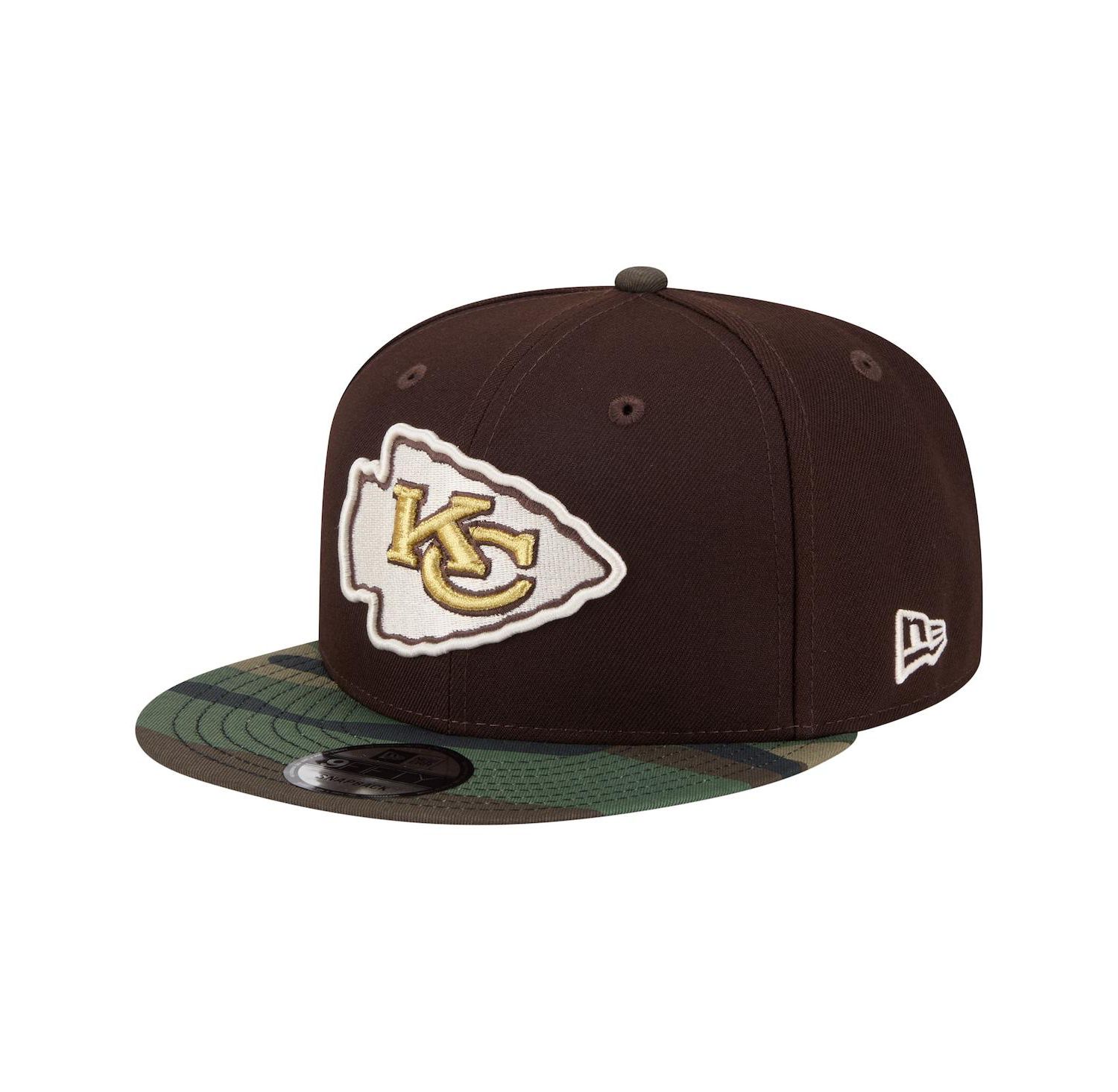 Men's Dark Brown Kansas City Chiefs Burnt Wood Camo 9FIFTY Snapback Hat