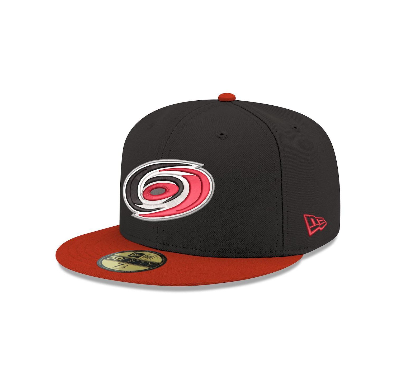 Men's Black Carolina Hurricanes Core Logo Two-Tone 59FIFTY Fitted Hat