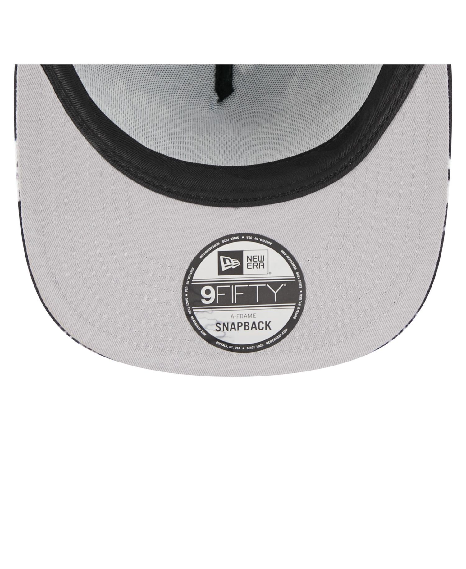 Men's Black Pittsburgh Steelers Palm Print A-Frame 9FIFTY Snapback Hat