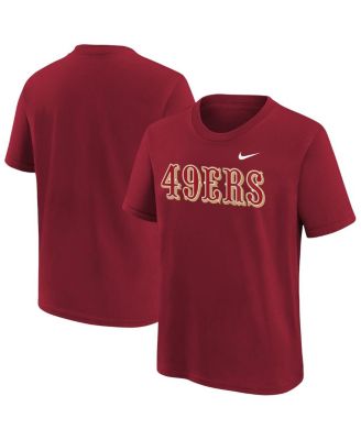 Big Boys and Girls Scarlet San Francisco 49ers Wordmark T-Shirt