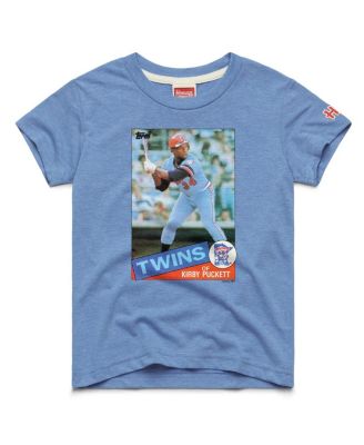 Big Boys and Girls Kirby Puckett Light Blue Minnesota Twins Topps Baseball Card Tri-Blend T-Shirt