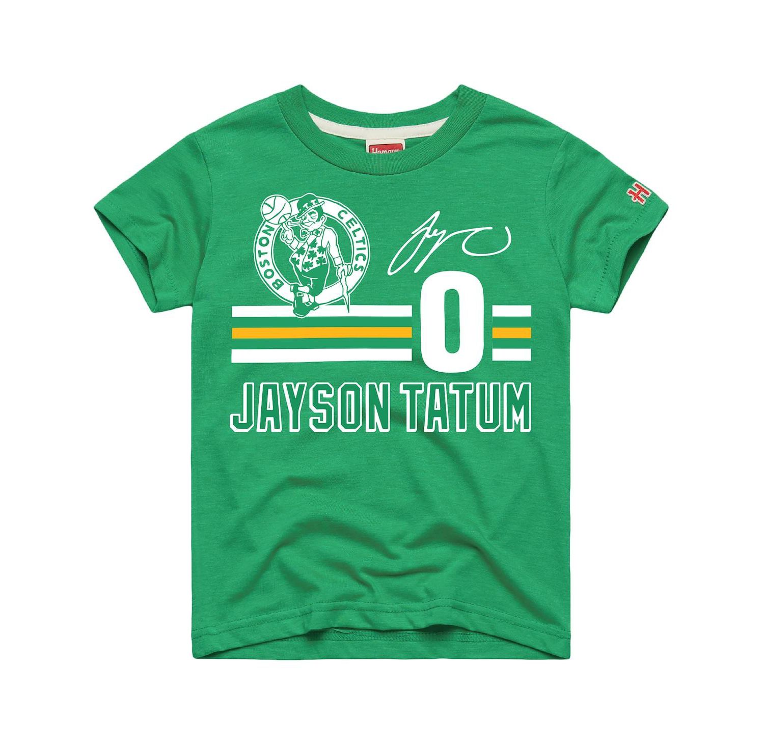 Big Boys and Girls Jayson Tatum Kelly Green Boston Celtics Remix Signature Name & Number Tri-Blend T-Shirt