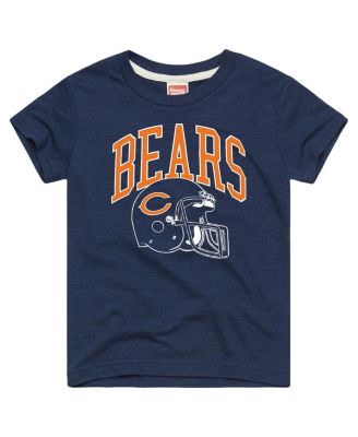 Big Boys and Girls Navy Chicago Bears Helmet Retro Tri-Blend T-Shirt