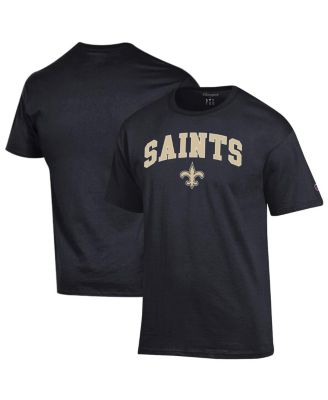 Men's Black New Orleans Saints Arch Over Logo T-Shirt