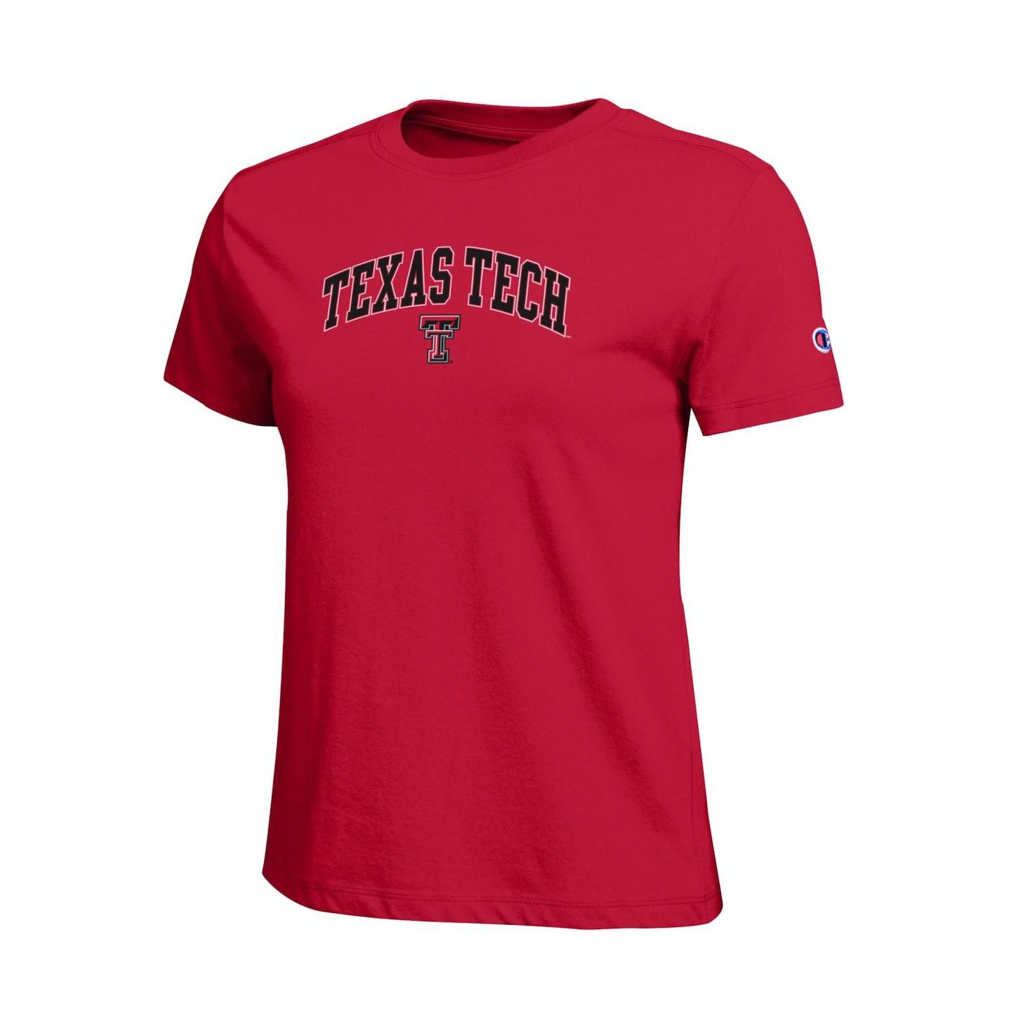 Женская футболка Champion Red Texas Tech Red Raiders Arched Over Logo — фото 3