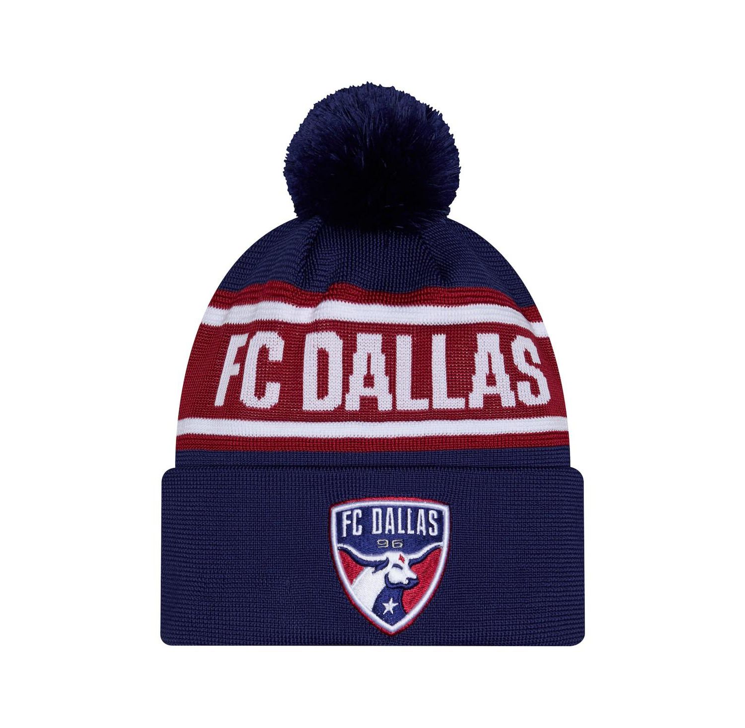 Men's Navy FC Dallas 2026 Jersey Hook Cuffed Pom Knit Hat
