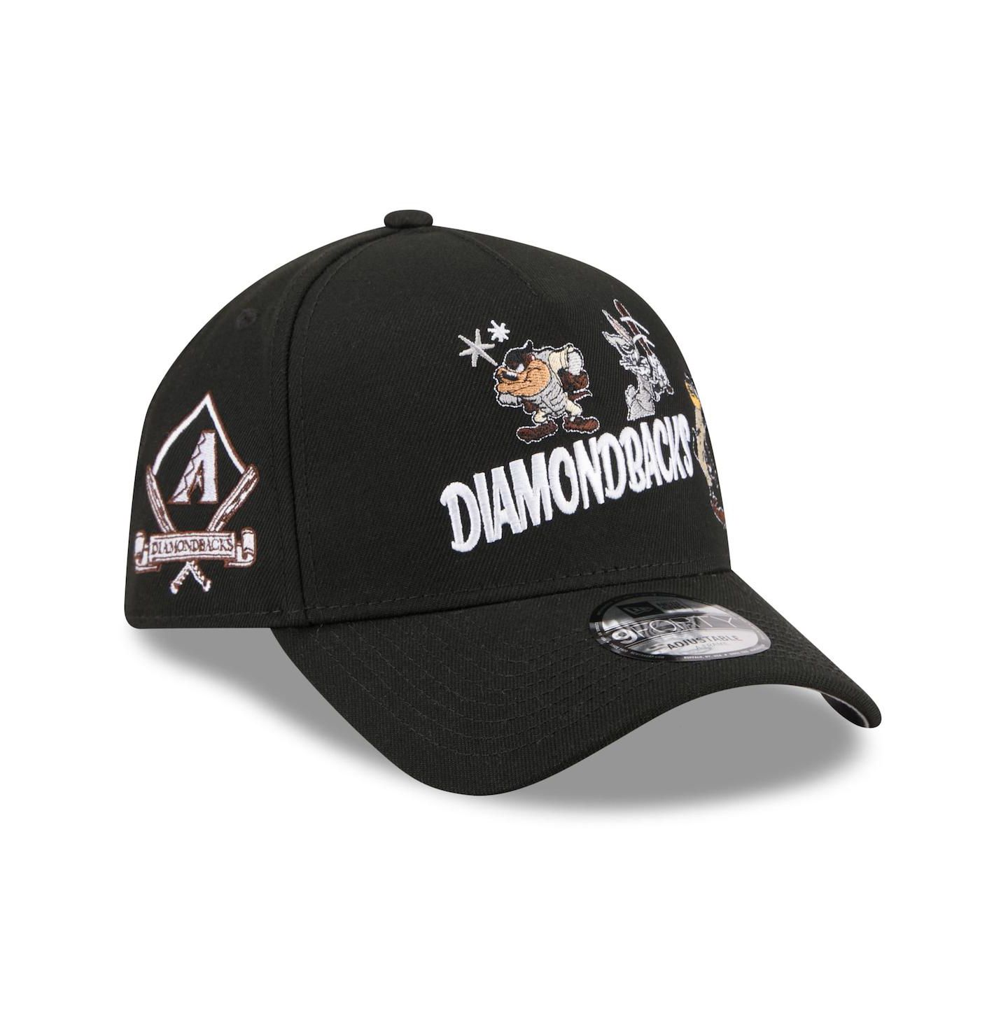 Детская кепка New Era Black Arizona Diamondbacks Looney Tunes A-Frame 9FORTY Adjustable Hat — фото 1