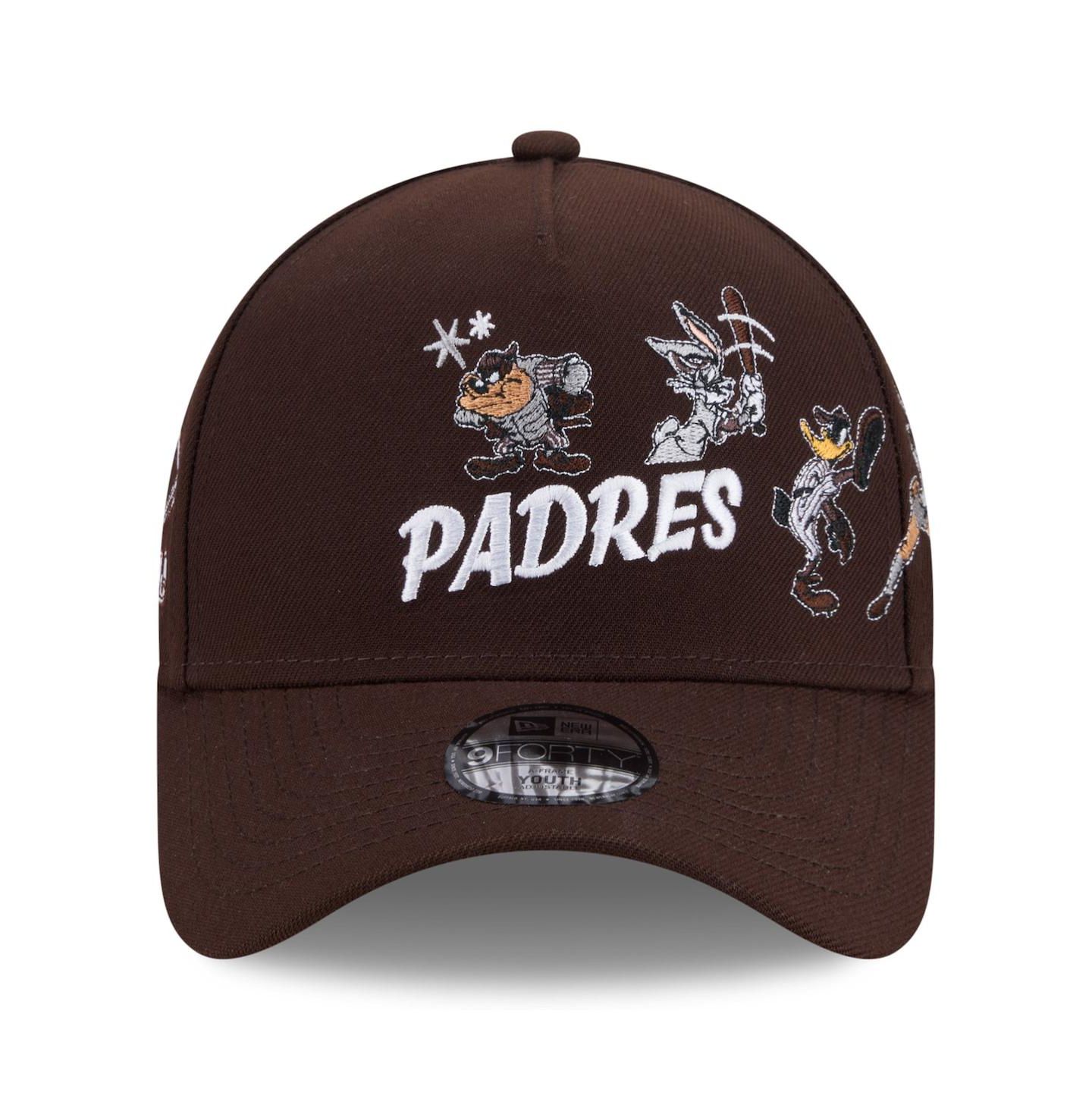 Детская кепка New Era Brown San Diego Padres Looney Tunes A-Frame 9FORTY Adjustable Hat — фото 4