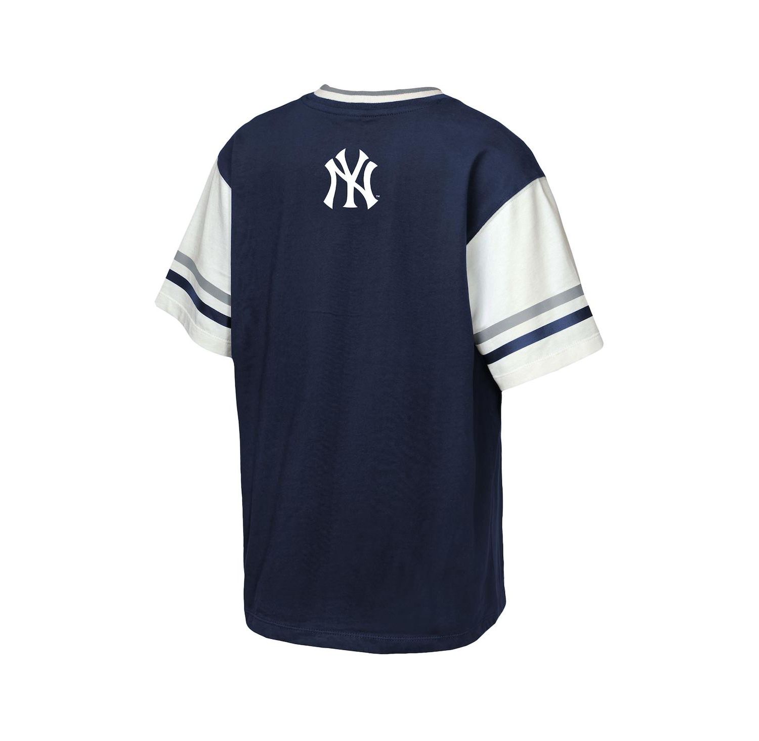 Big Boys and Girls Navy New York Yankees Big League Base Runner Ringer T-Shirt