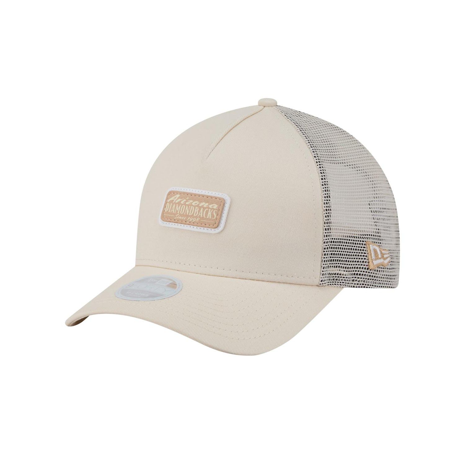 Women's Light Beige Arizona Diamondbacks Tonal Patch 9FORTY M-Crown A-Frame Trucker Adjustable Hat
