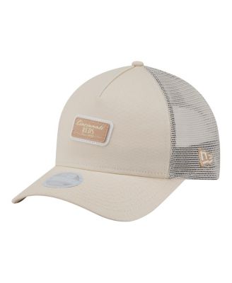 Women's Light Beige Cincinnati Reds Tonal Patch 9FORTY M-Crown A-Frame Trucker Adjustable Hat