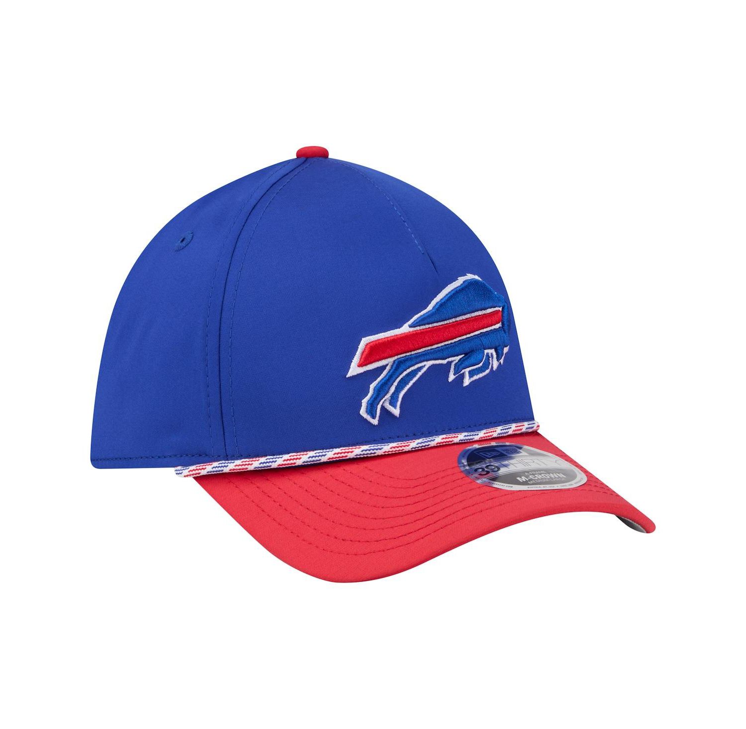 Men's Royal/Red Buffalo Bills Rope M-Crown A-Frame 39THIRTY Flex Hat