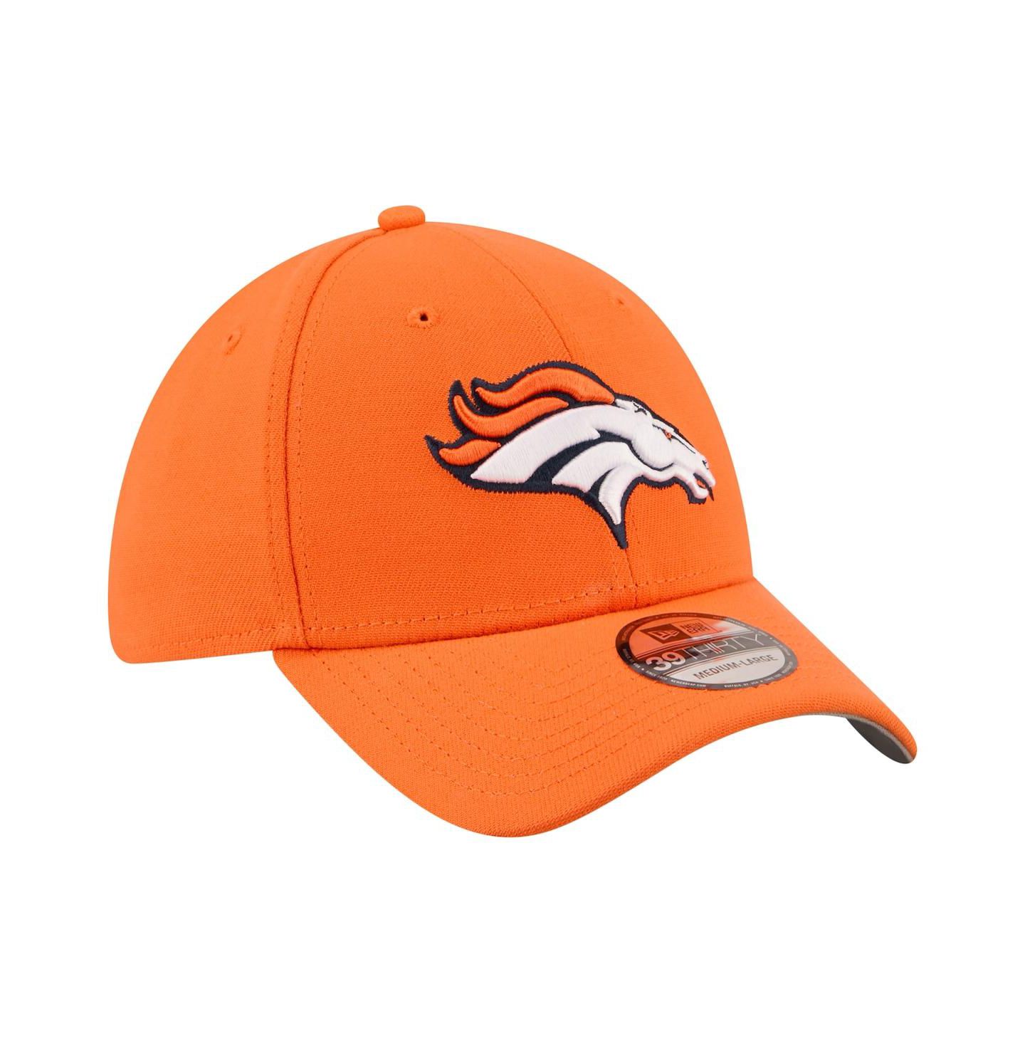 Мужская кепка New Era Orange Denver Broncos Core Team 39THIRTY Flex Hat — фото 3