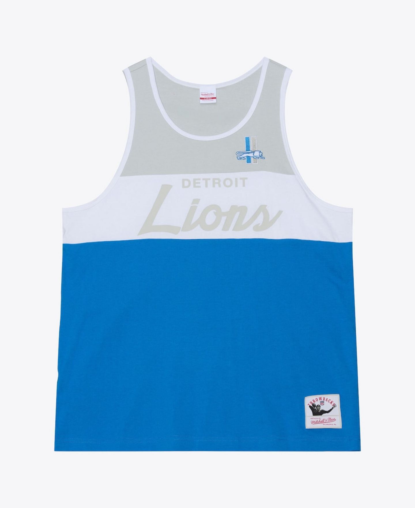 Мужской топ Mitchell & Ness Blue/Silver Detroit Lions Head Coach — фото 1