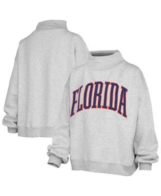 Women's Heather Gray Florida Gators Oversized Nelson Mock Neck Sweatshirt