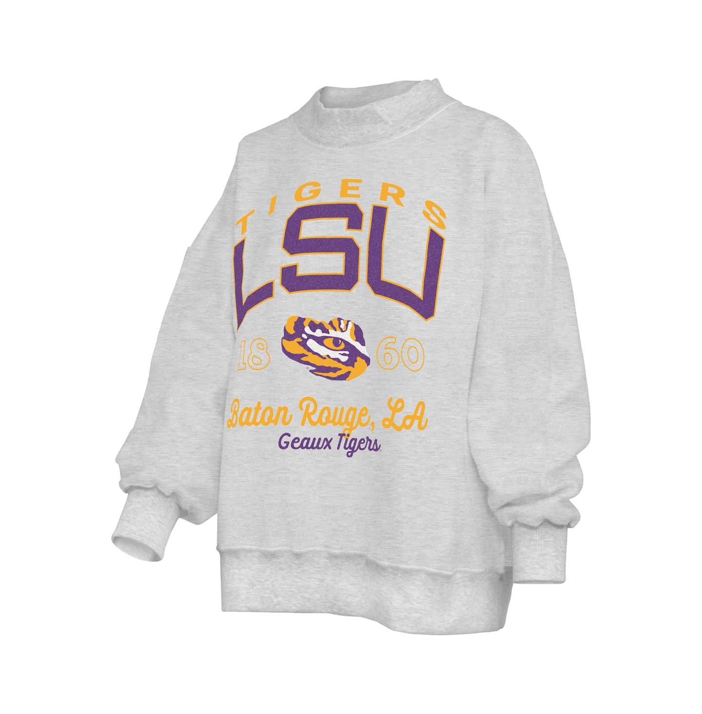 Женский свитшот Pressbox Heather Gray LSU Tigers Reversible — фото 5
